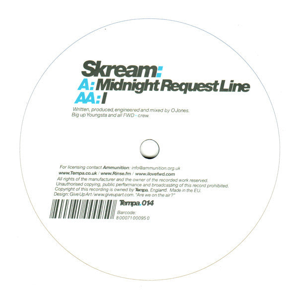 Skream : Midnight Request Line / I (12", RE)