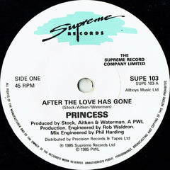 Princess : After The Love Has Gone (7", Single)