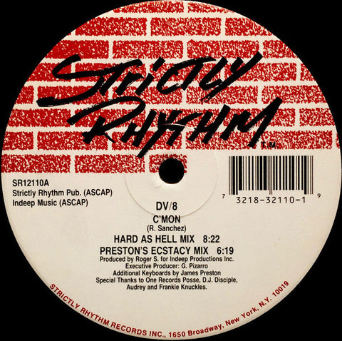 DV/8* : C'Mon / Give It All To You (12")