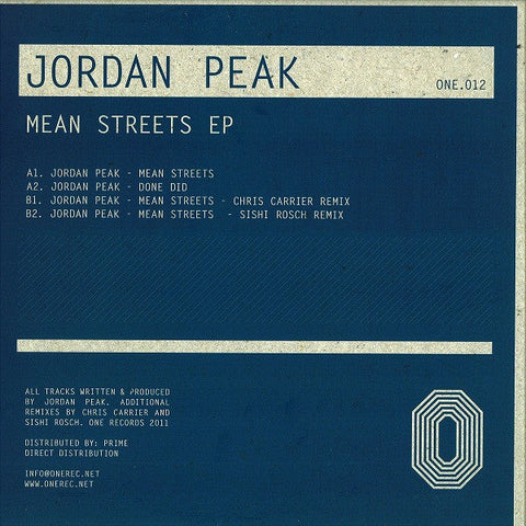 Jordan Peak : Mean Streets EP (12", EP)