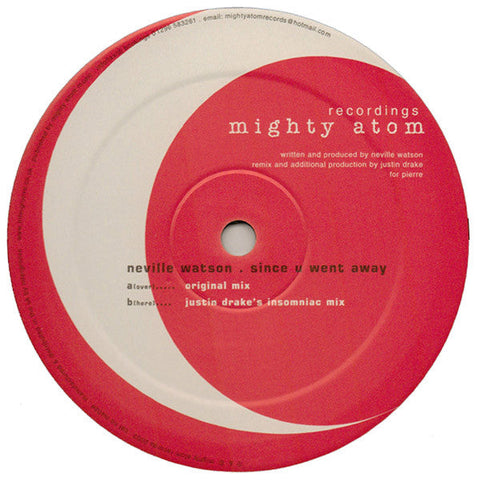 Neville Watson : Since U Went Away (12")