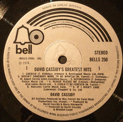 David Cassidy : David Cassidy's Greatest Hits (LP, Comp)