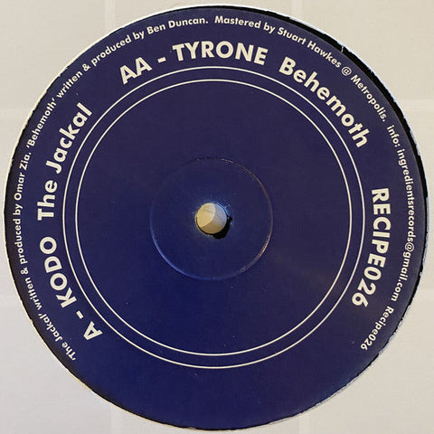 Kodo / Tyrone (12) : The Jackal / Behemoth (12")