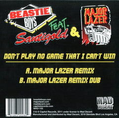 Beastie Boys Feat. Santigold & Major Lazer : Don't Play No Game That I Can't Win (7", Single, Ltd, Yel)