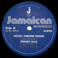Prince Alla : Royal Throne Room / Hail Rastafari (7", Single)