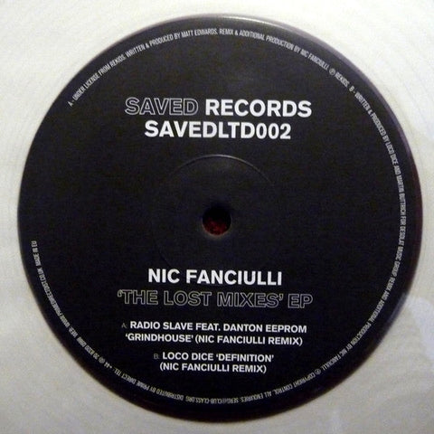 Nic Fanciulli : The Lost Mixes EP (12", EP, Ltd, Cle)