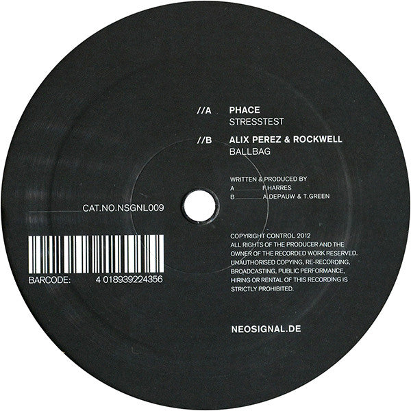 Phace / Alix Perez & Rockwell (10) : Stresstest / Ballbag (12", Ltd)