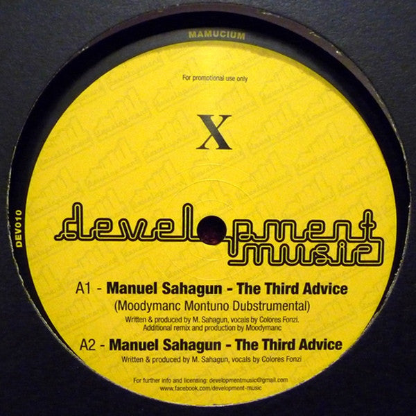 Manuel Sahagun : The Third Advice (12", Promo)