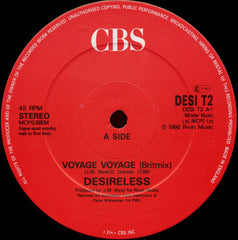 Desireless : Voyage Voyage (Britmix) (12", Single)