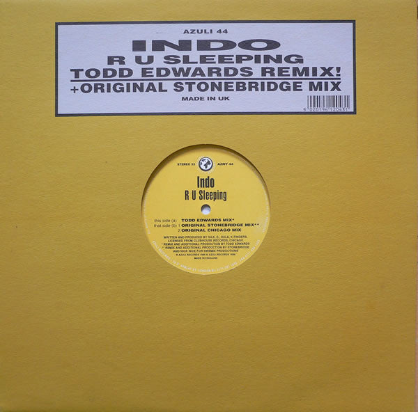 Indo : R U Sleeping (12")