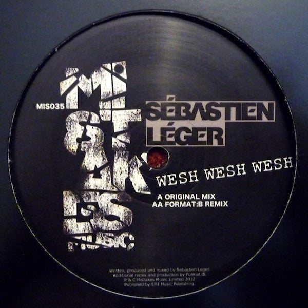 Sébastien Léger : Wesh Wesh Wesh (12")