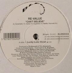Re-Value : Can't Believe (12")