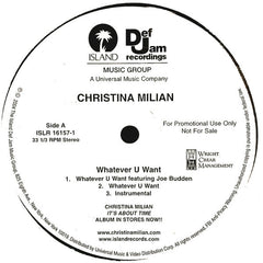 Christina Milian : Whatever U Want (12", Promo)