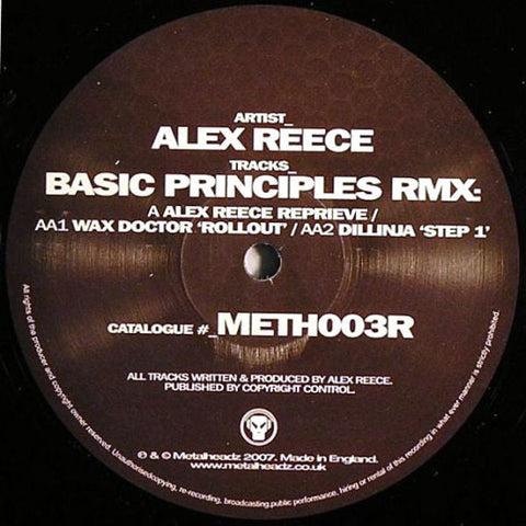 Alex Reece : Basic Principles Rmx (12", RE, RM, RP)