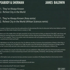 Peabody & Sherman : James Baldwin (12")