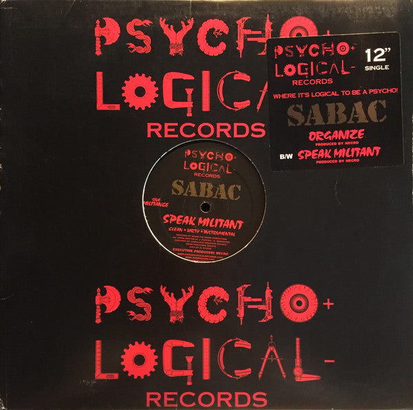 Sabac : Organize / Speak Militant (12")