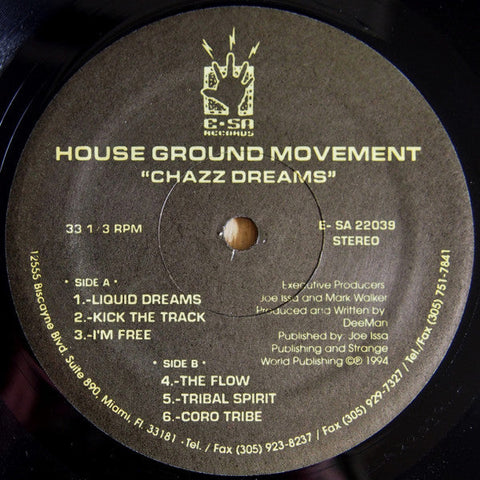 House Ground Movement : Chazz Dreams (12")