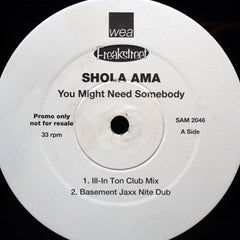 Shola Ama : You Might Need Somebody (12", Promo)
