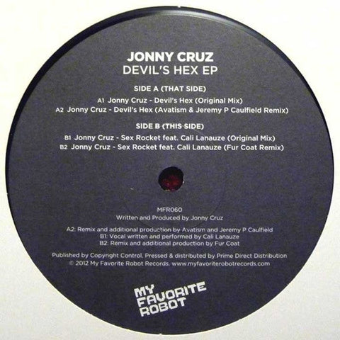 Jonny Cruz : Devil's Hex EP (12", EP)