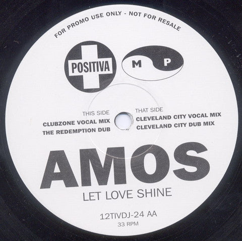 Amos : Let Love Shine (12", Promo)