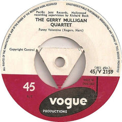 Gerry Mulligan Quartet : My Funny Valentine / Carioca (7", Single)
