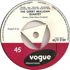 Gerry Mulligan Quartet : My Funny Valentine / Carioca (7", Single)