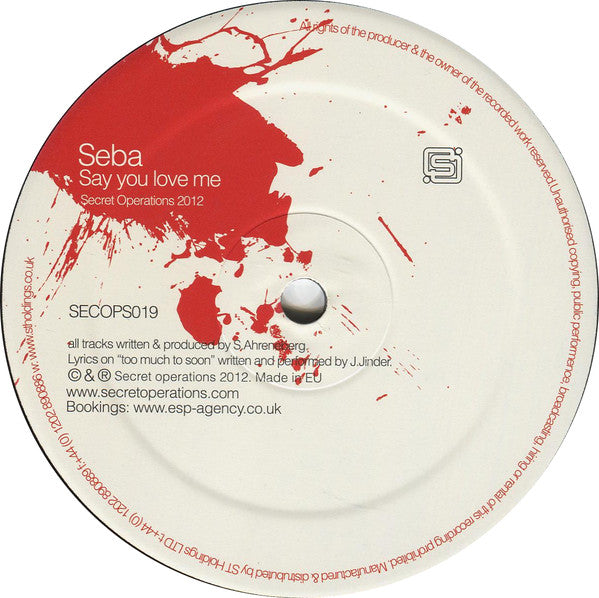 Seba : Too Much Too Soon (12", Smplr)