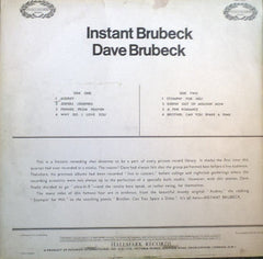 Dave Brubeck : Instant Brubeck (LP, Album, Mono, RE)