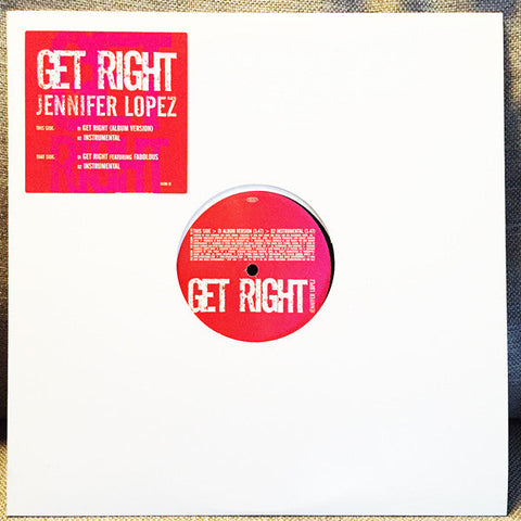 Jennifer Lopez : Get Right (12", Promo)