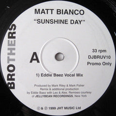 Matt Bianco : Sunshine Day (12", Promo)
