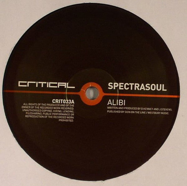 Spectrasoul : Alibi / Dark Hour (12", RP)