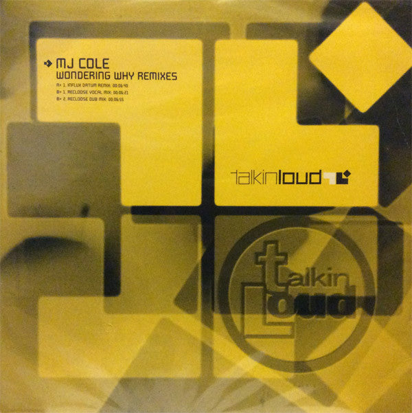 MJ Cole : Wondering Why Remixes (12", Promo)