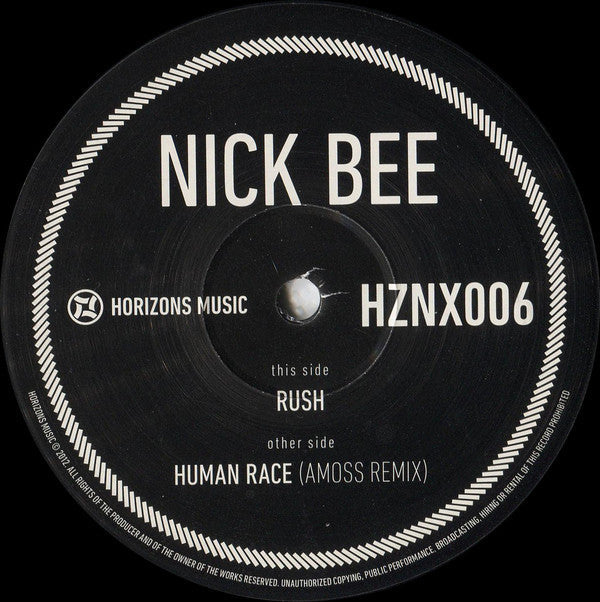 NickBee : Rush / Human Race (Amoss Remix) (12")