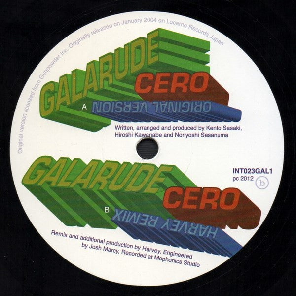 Galarude : Cero - Original & Dj Harvey Remix (12")