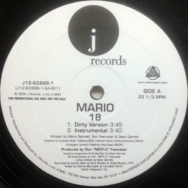 Mario : 18 (12", Promo)