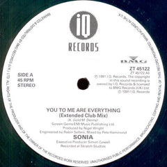 Sonia : You To Me Are Everything (12")
