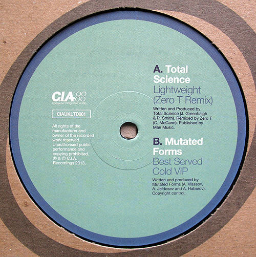Total Science / Mutated Forms : Lightweight (Zero T Remix) / Best Served Cold VIP (12")