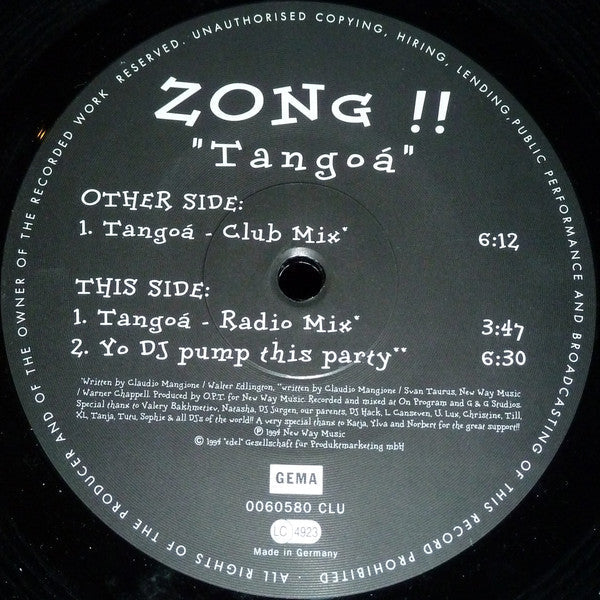 Zong!! : Tangoá (12")