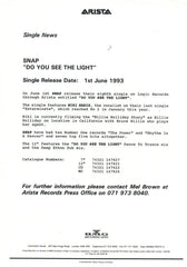 Snap* : Do You See The Light (Looking For) (12", Promo)
