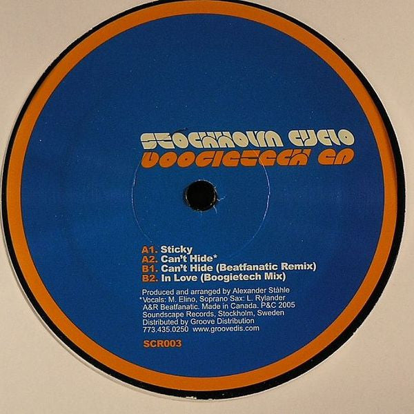 Stockholm Cyclo : Boogietech EP (12", EP)