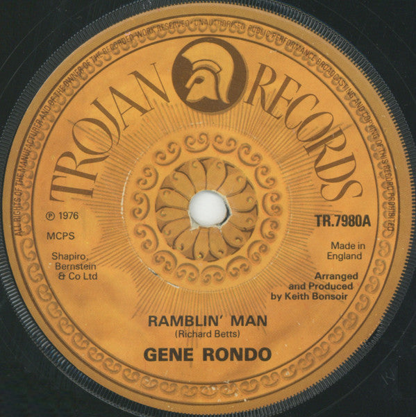 Gene Rondo : Ramblin' Man (7")