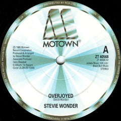 Stevie Wonder : Overjoyed (12", Maxi)