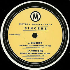 MJ Cole Feat. Nova Casper & Jay Dee (2) : Sincere (12")