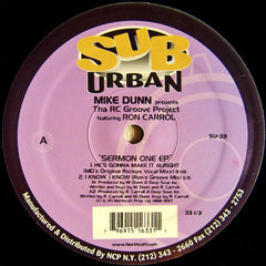 Mike Dunn Presents Tha RC Groove Project* Featuring Ron Carrol* : Sermon One EP (12", EP)