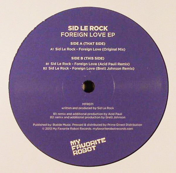 Sid LeRock : Foreign Love EP (12", EP)
