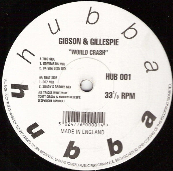Gibson & Gillespie : World Crash (12")