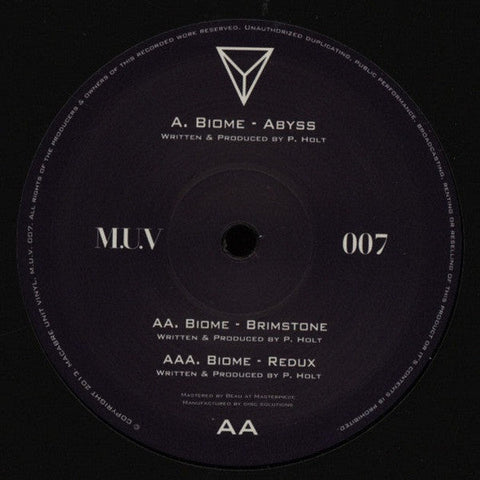 Biome (2) : Abyss / Brimstone / Redux (12")