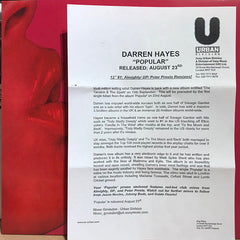 Darren Hayes : Popular (12", Promo)