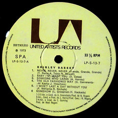 Shirley Bassey : Never Never Never (LP, Album, Gat)