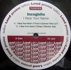 Incognito : I Hear Your Name (2x12", Promo)